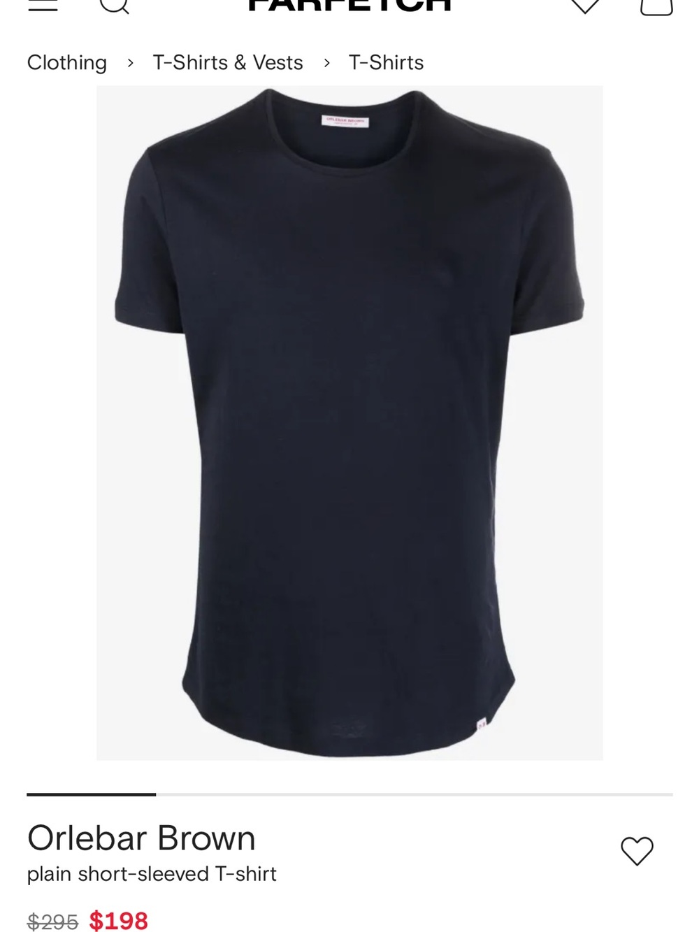 Orlebar Brown Navy Short-Sleeve Crew Tee
